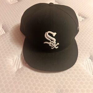 Black Baseball Cap with White Logo